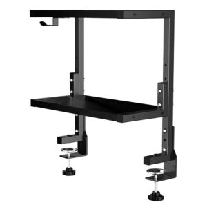 雙C夾式設計雙層桌面收納隔板架-DM-042